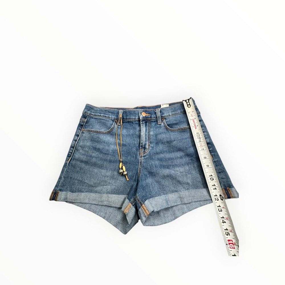 Old Navy Denim Shorts Womens 10 Blue Mid-Rise Cuffed Stretch Boho 4210 - Picture 7 of 8